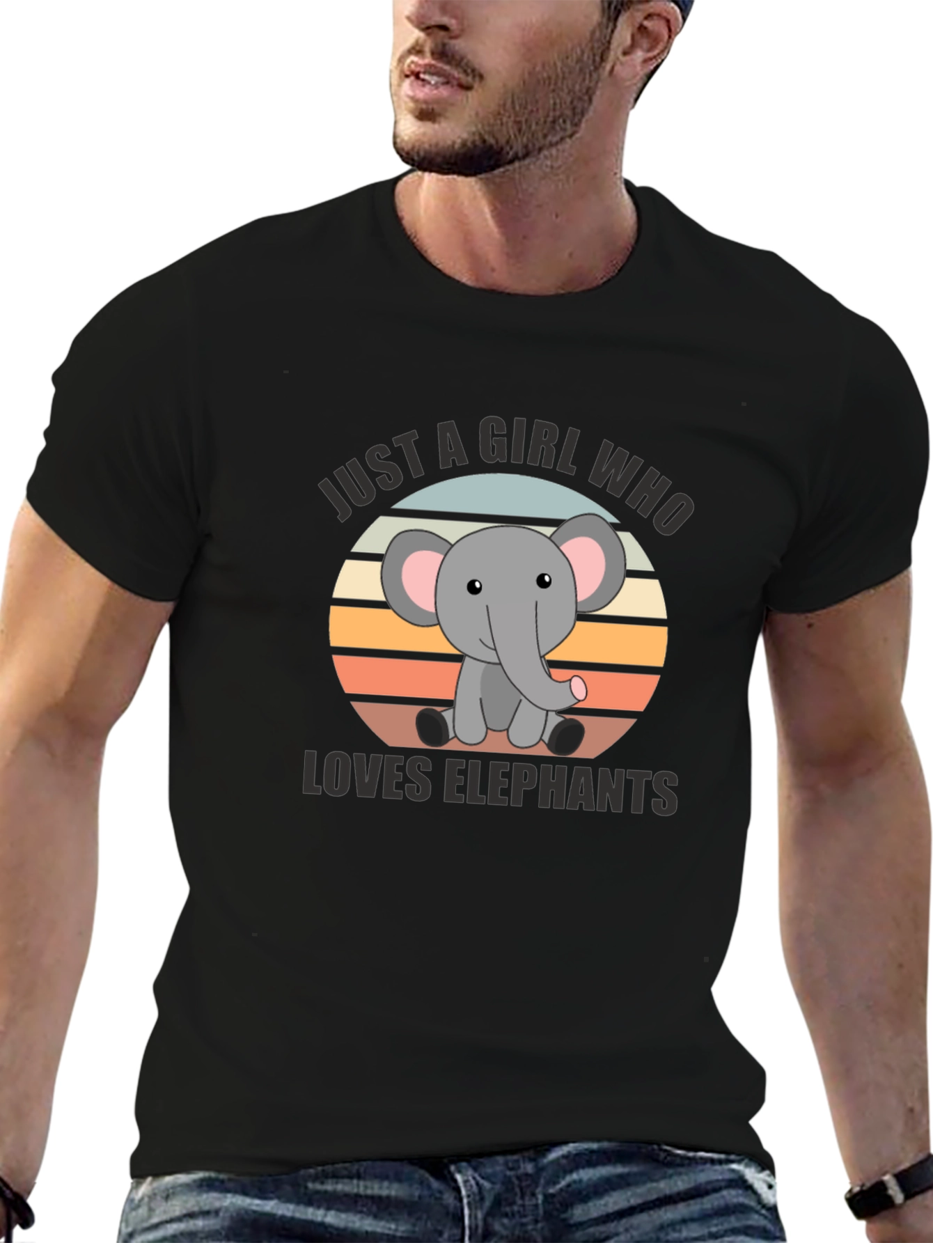 Elephant Lover T-Shirt - Cute Cartoon Design