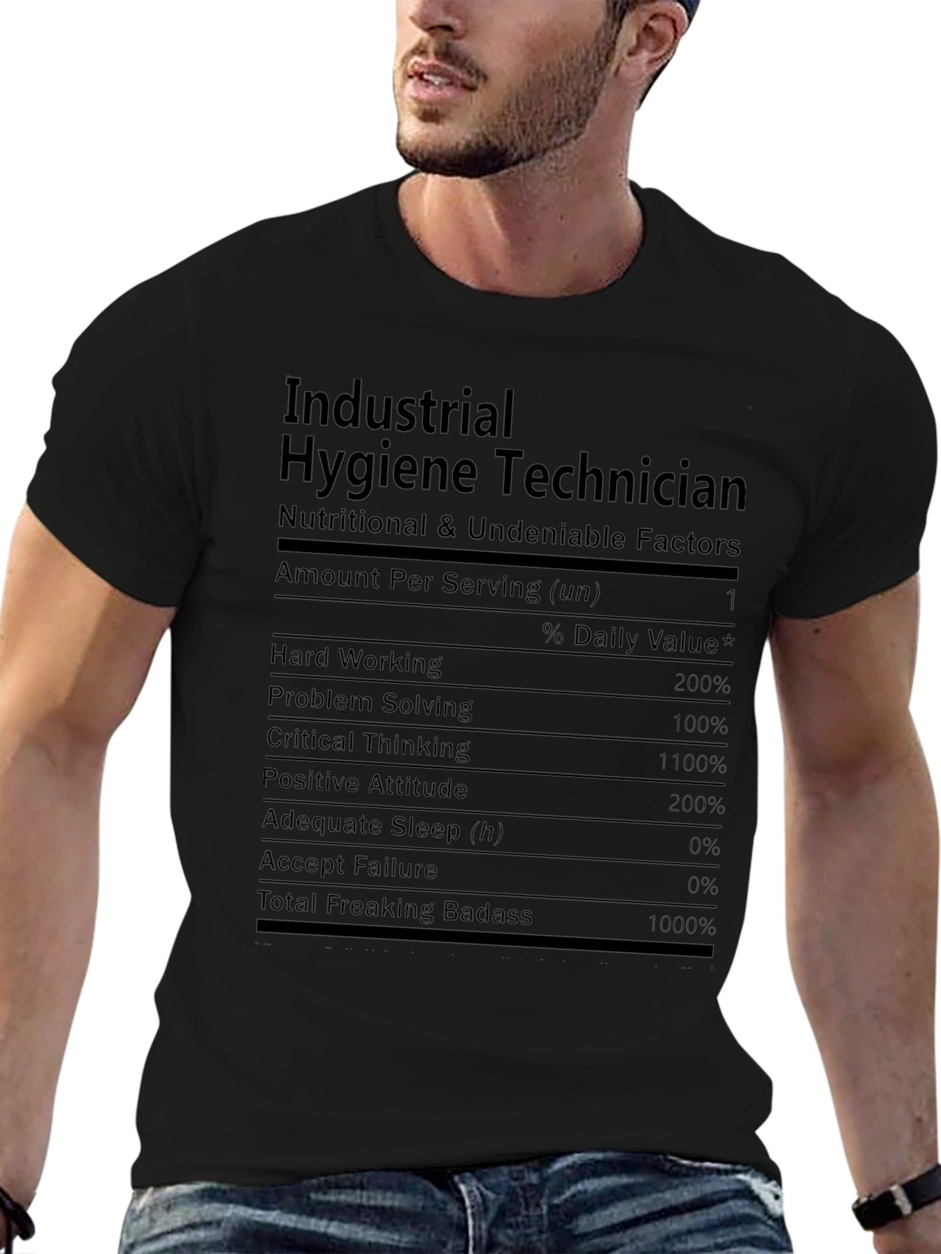 Industrial Hygiene Technician Nutrition Facts T-Shirt