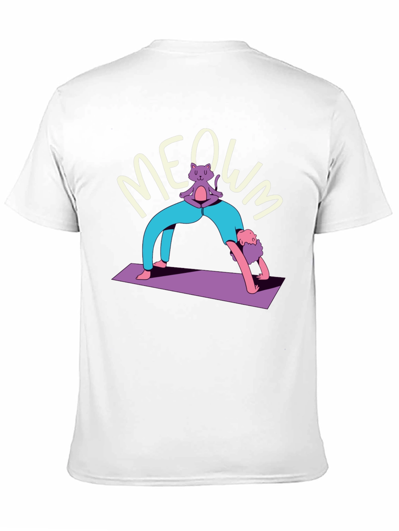 Yoga Cat MEOWM T-Shirt - Funny Workout Tee