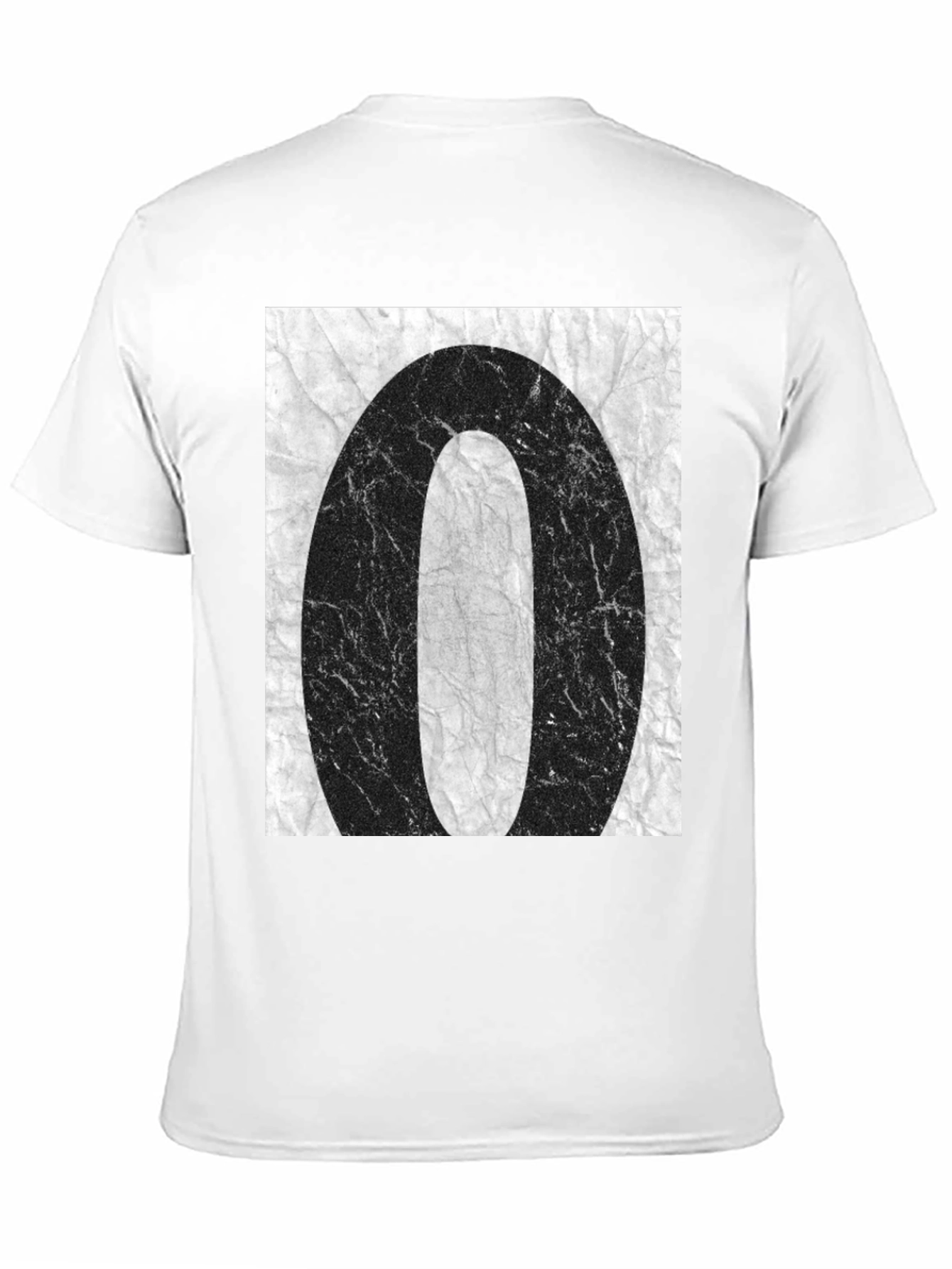 Abstract 0 Graphic Tee - Black Cotton Casual T-Shirt
