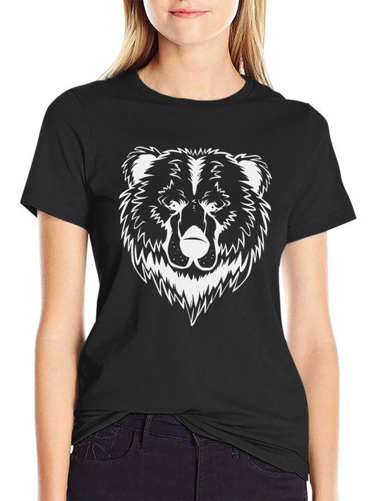 Mens Black T-Shirt - Graphic Bear Design
