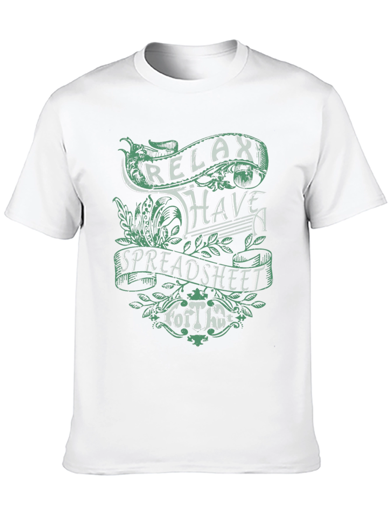 Relax Spreadsheet Graphic T-Shirt Black