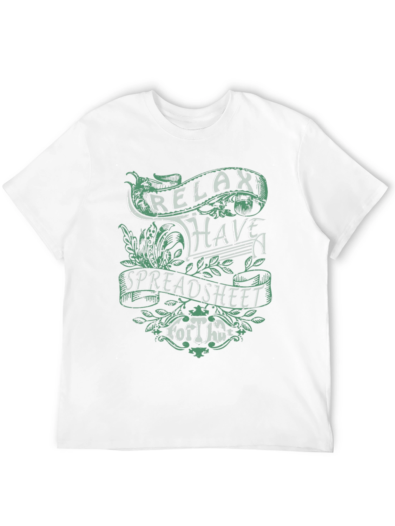 Relax Spreadsheet Graphic T-Shirt Black