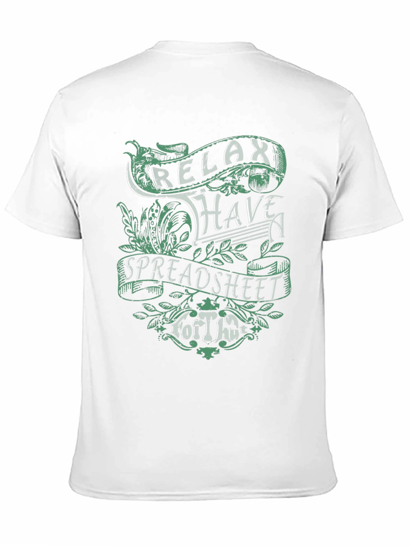 Relax Spreadsheet Graphic T-Shirt Black