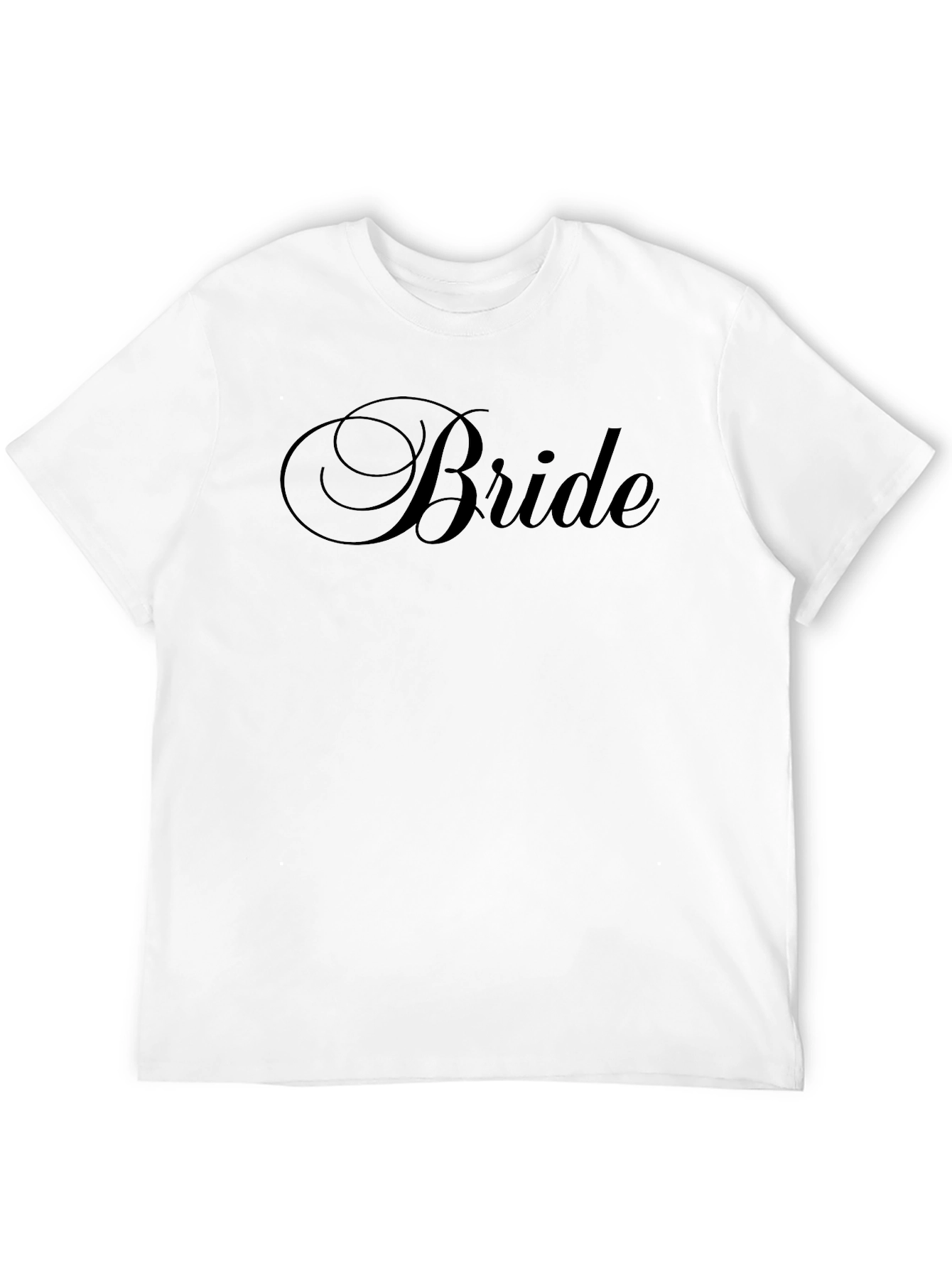 Bride Script Black T-Shirt - Wedding Apparel