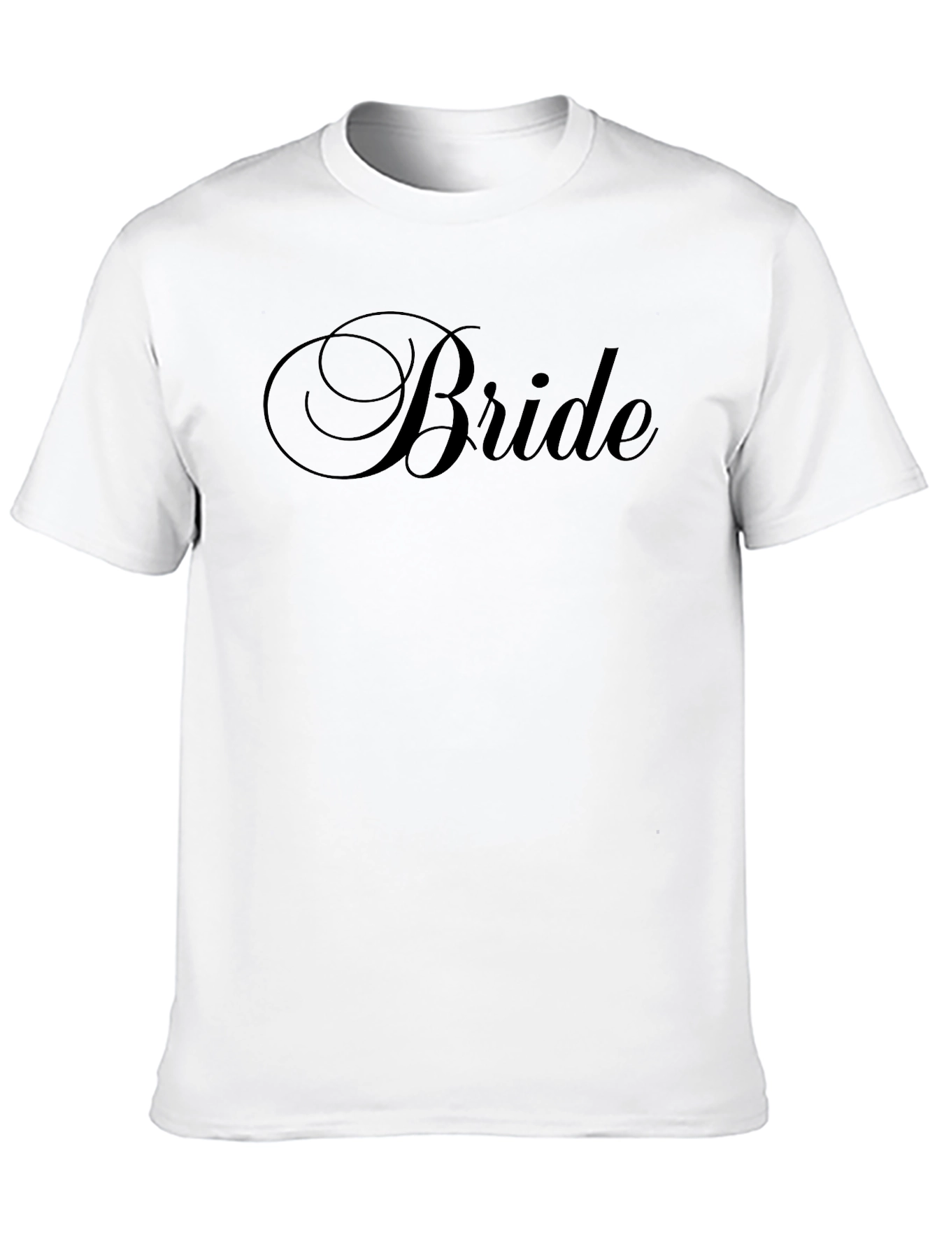 Bride Script Black T-Shirt - Wedding Apparel