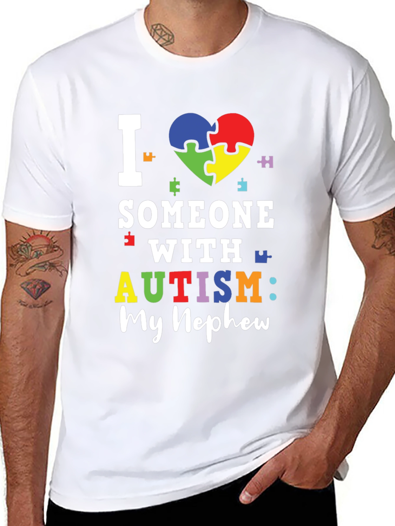 Autism Awareness T-Shirt - I Love Someone With Autism