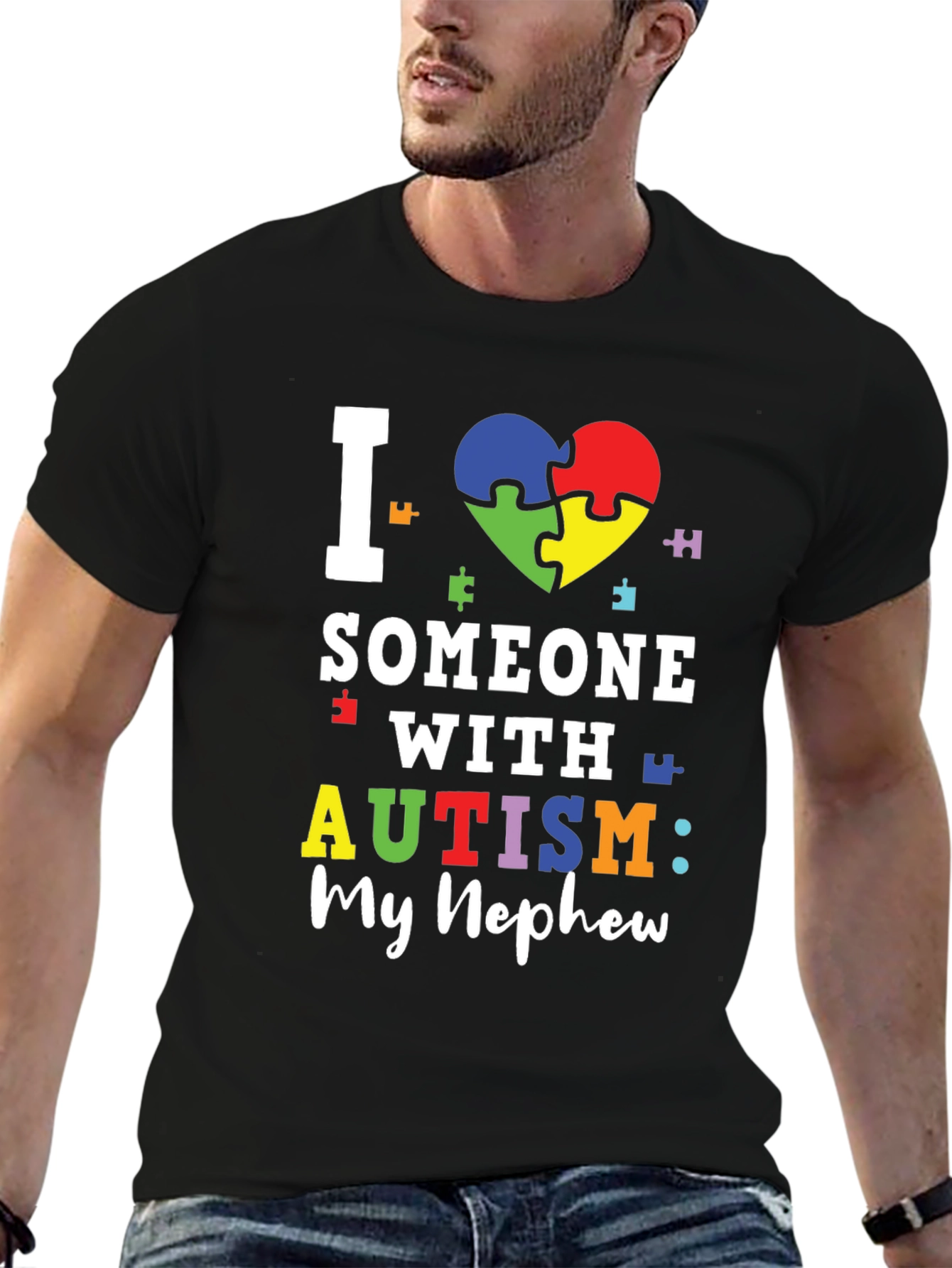 Autism Awareness T-Shirt - I Love Someone With Autism