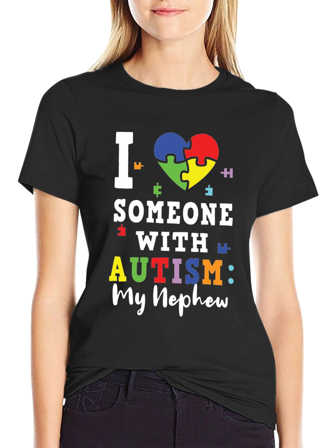 Autism Awareness T-Shirt - I Love Someone With Autism