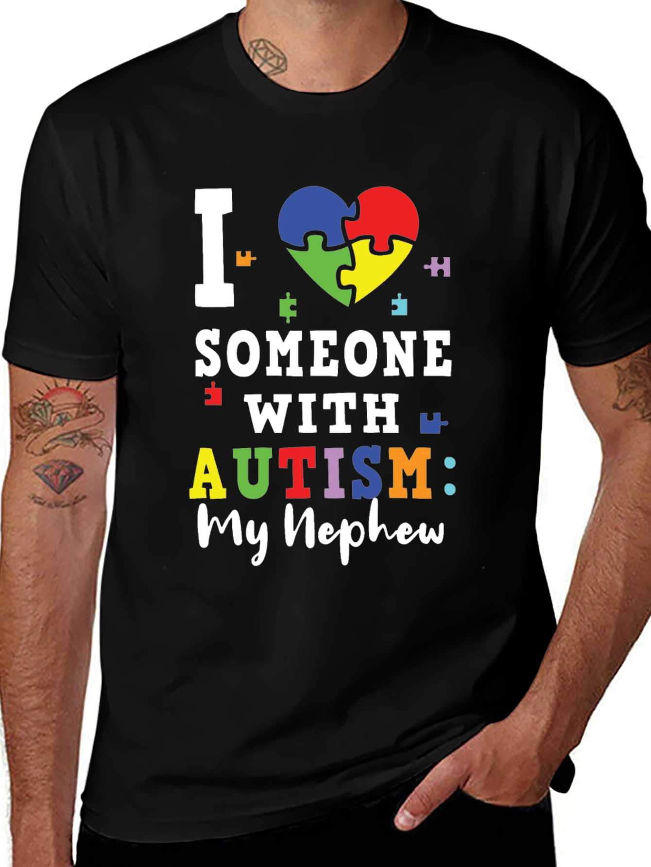 Autism Awareness T-Shirt - I Love Someone With Autism