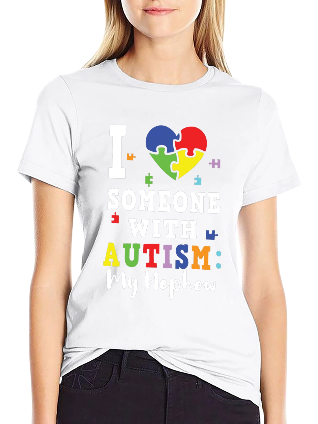 Autism Awareness T-Shirt - I Love Someone With Autism