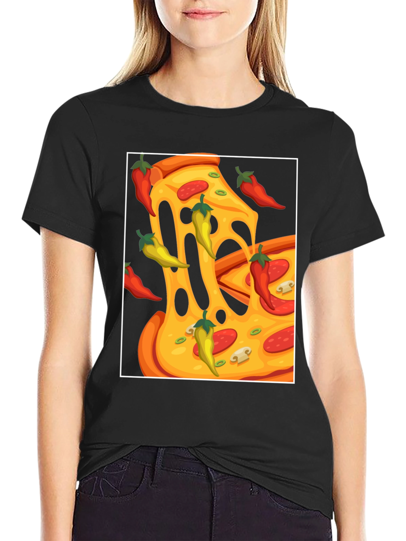Pizza & Peppers Graphic Tee