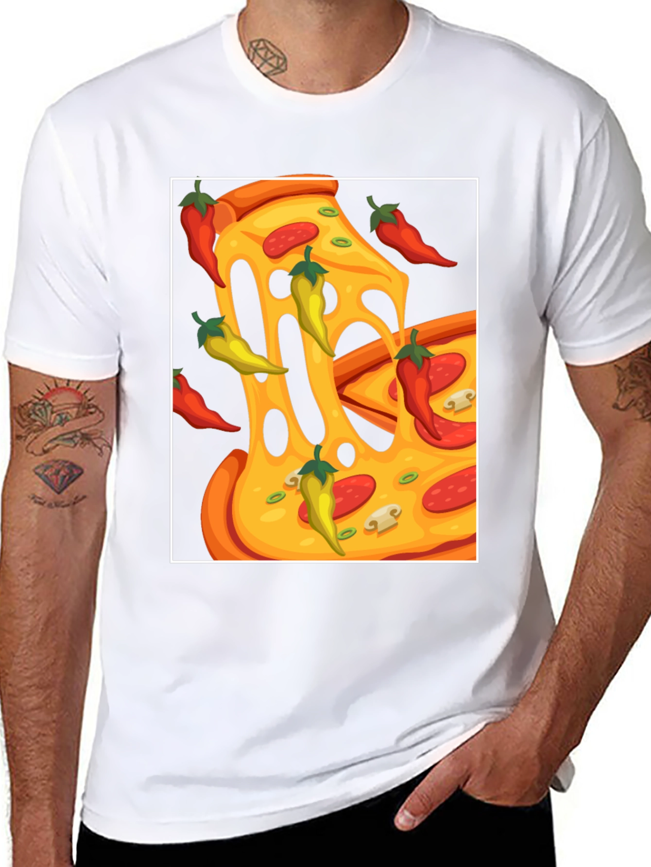 Pizza & Peppers Graphic Tee