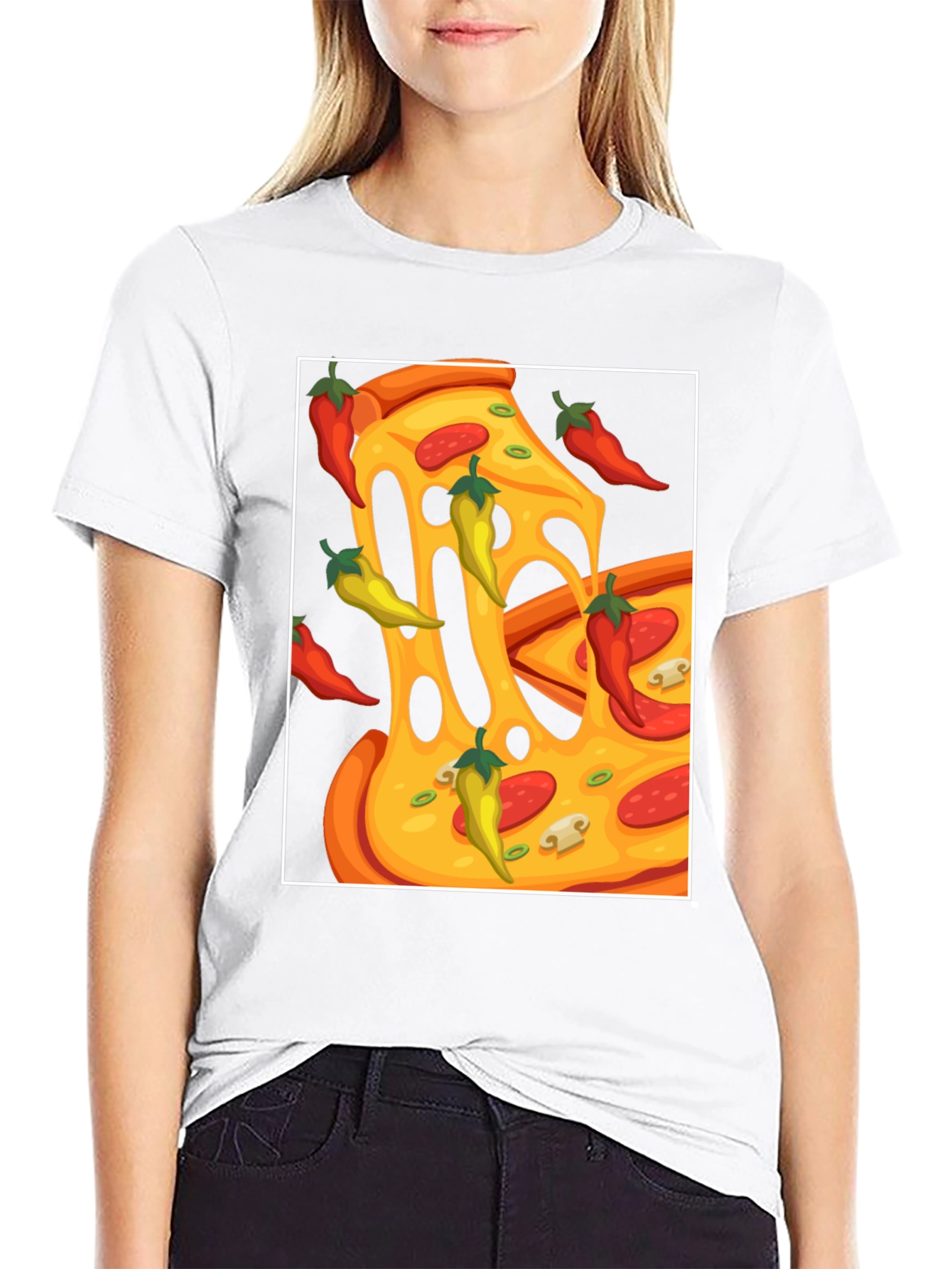 Pizza & Peppers Graphic Tee