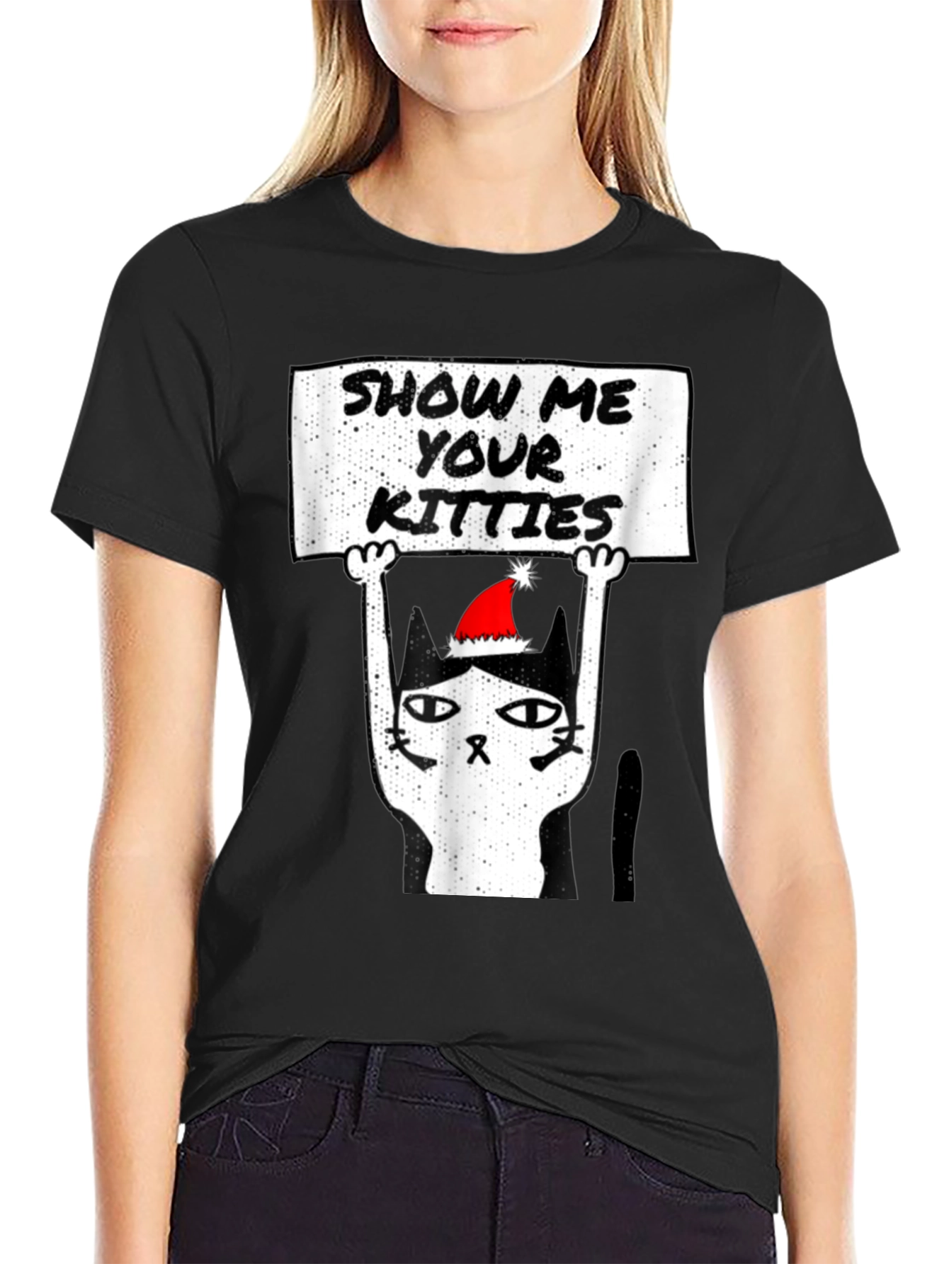 Show Me Your Kitties Christmas T-Shirt