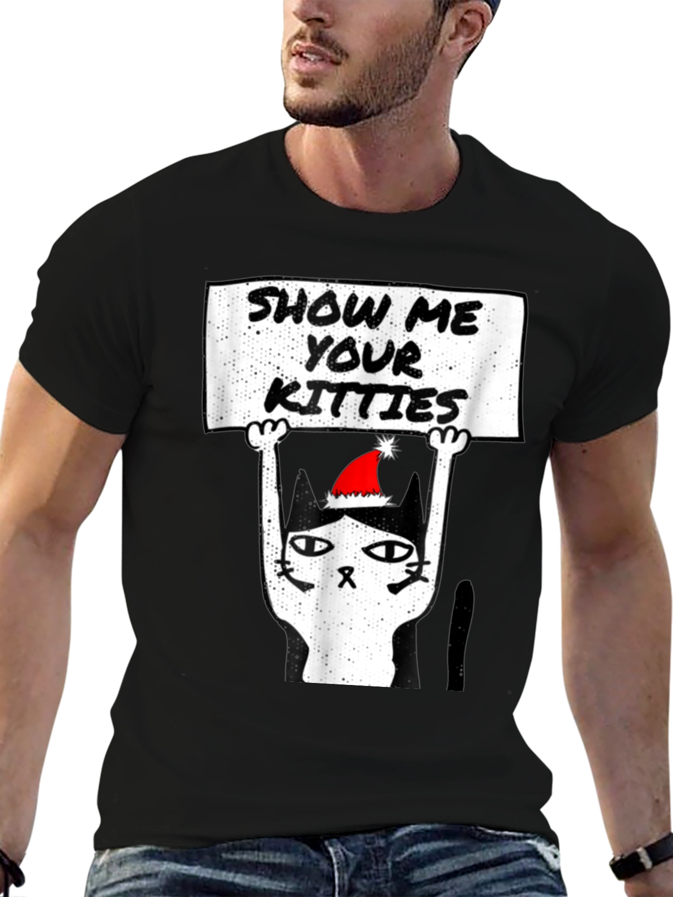 Show Me Your Kitties Christmas T-Shirt
