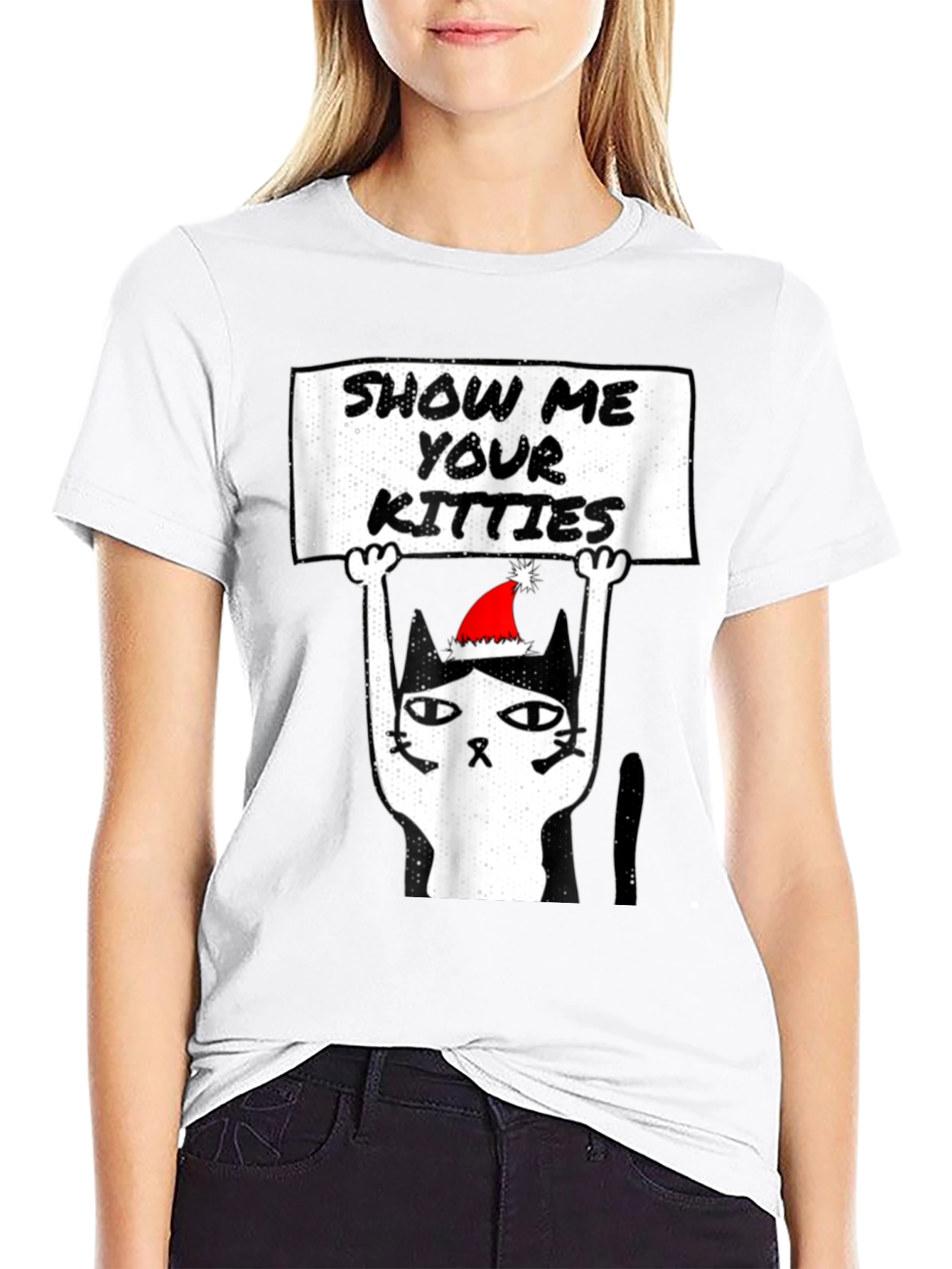 Show Me Your Kitties Christmas T-Shirt
