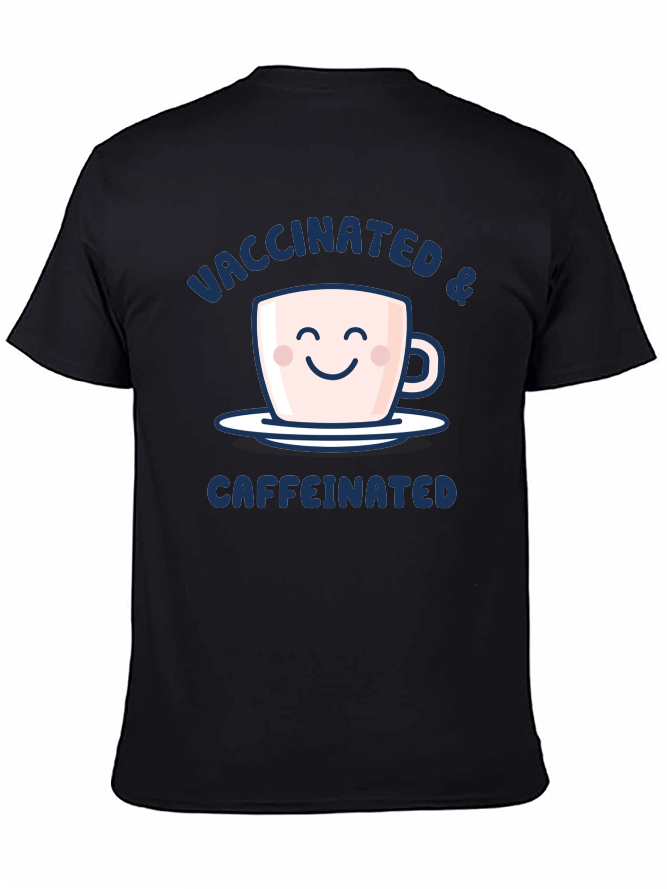 Vaccinated & Caffeinated Graphic Tee - Black