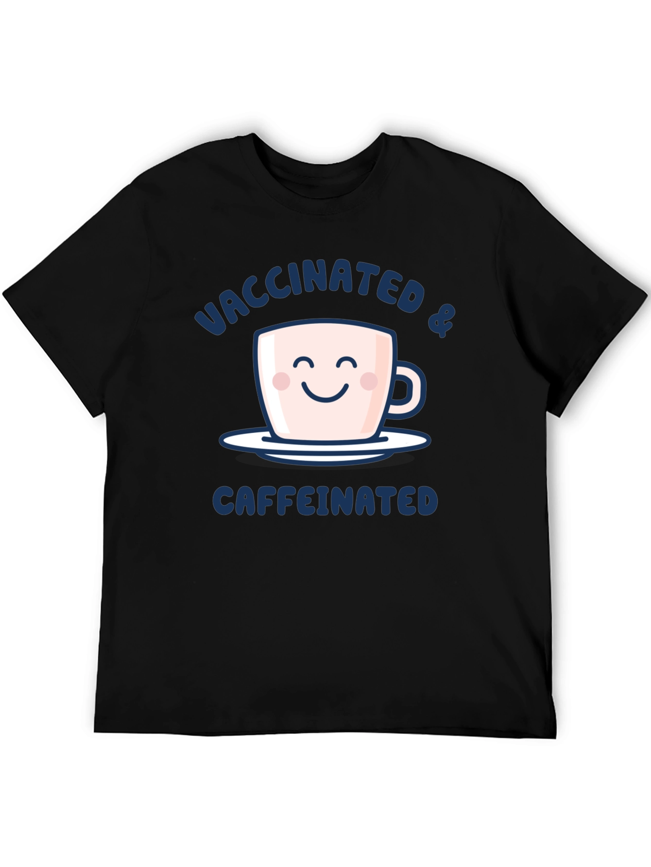Vaccinated & Caffeinated Graphic Tee - Black
