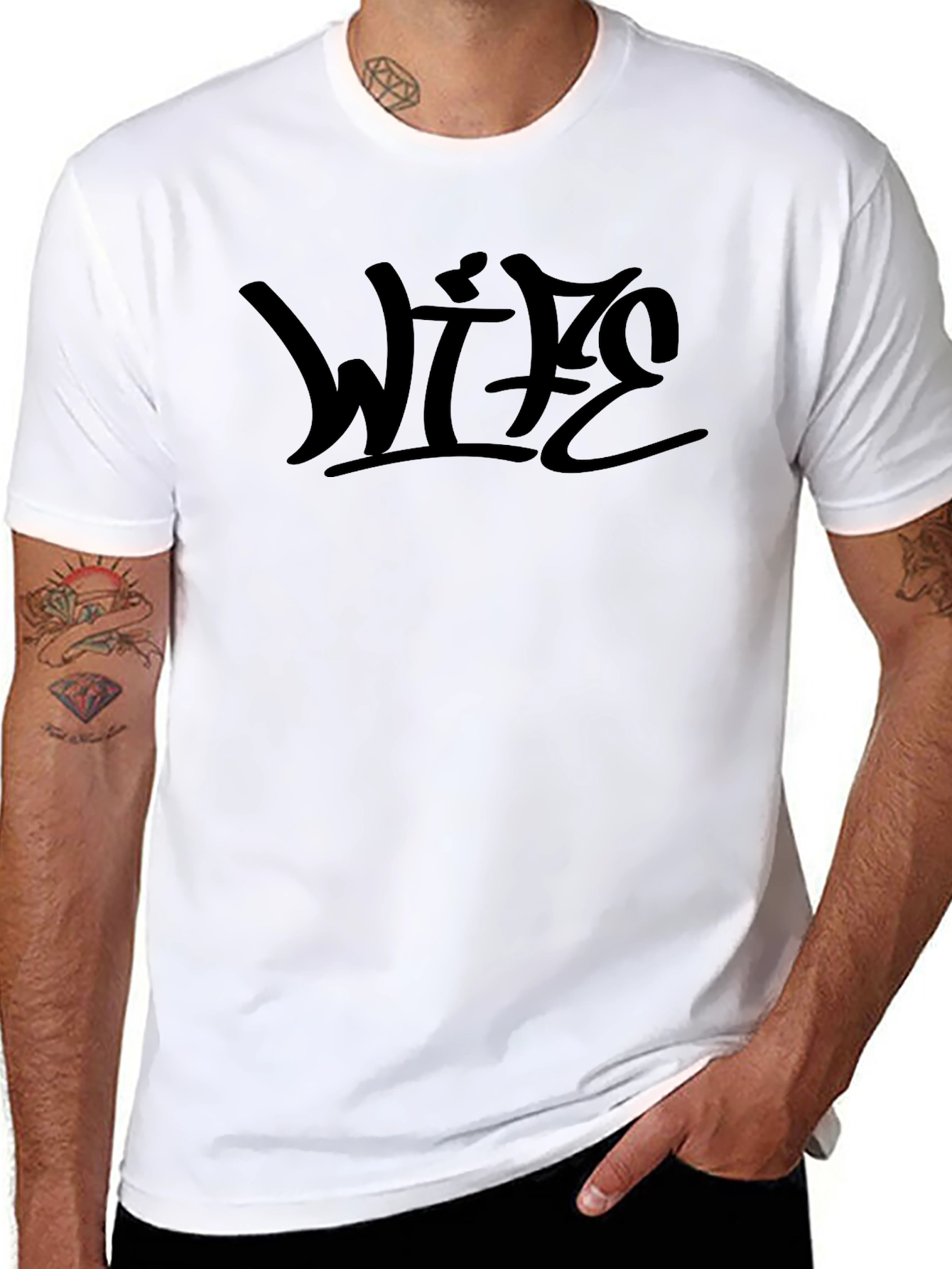 Wife Graphic Black T-Shirt