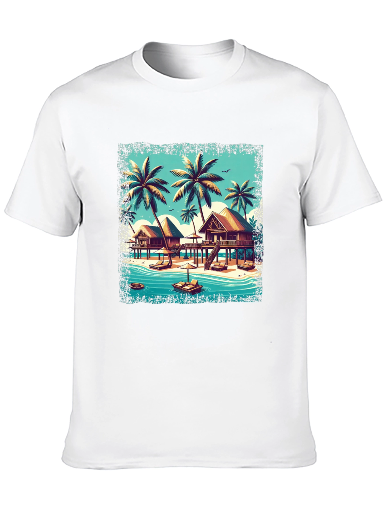 Island Paradise Black T-Shirt