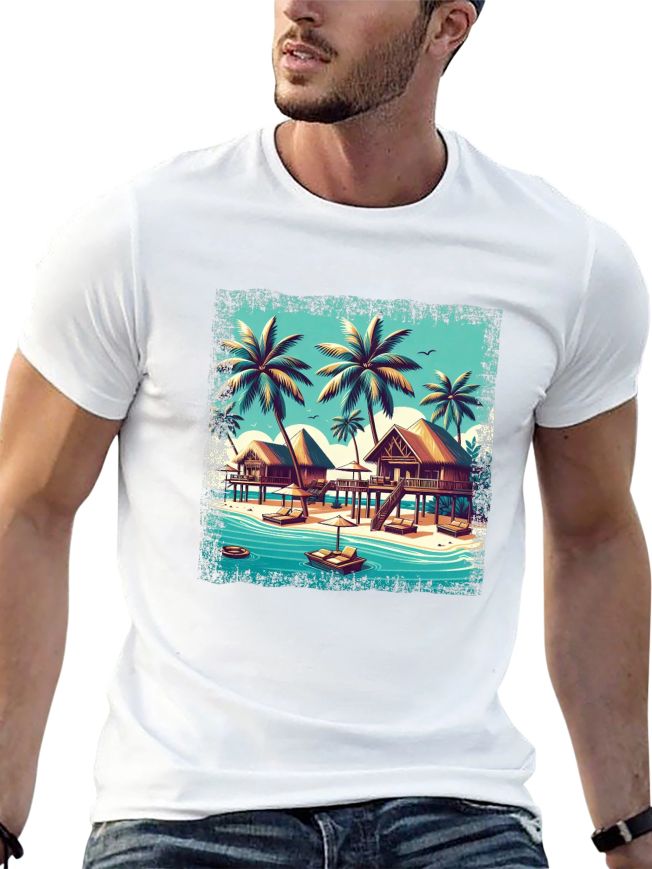Island Paradise Black T-Shirt
