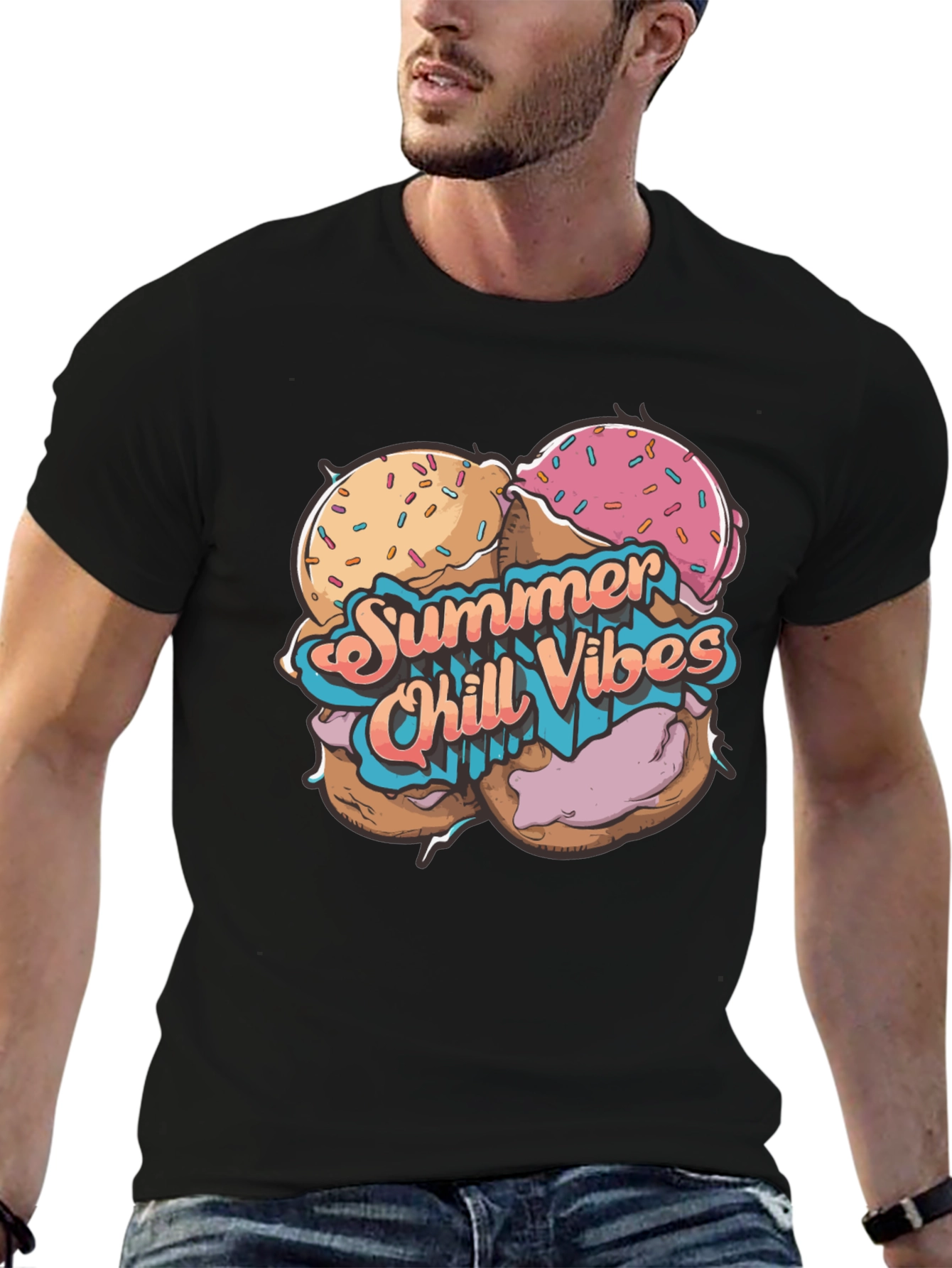 Summer Chill Vibes Graphic T-Shirt