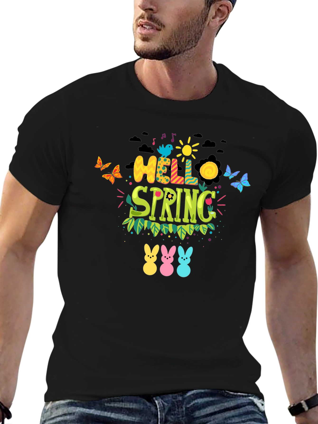 Hello Spring Graphic Tee - Easter Peeps