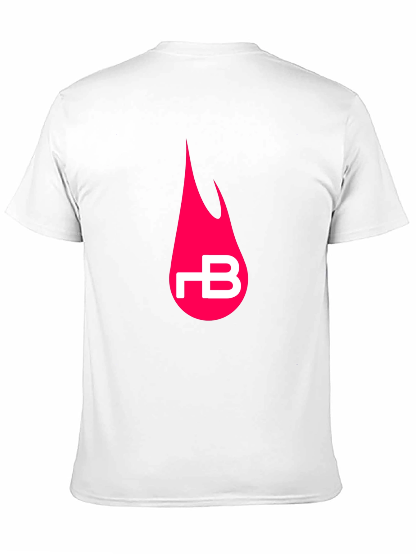 Black T-Shirt with Pink Flame Logo