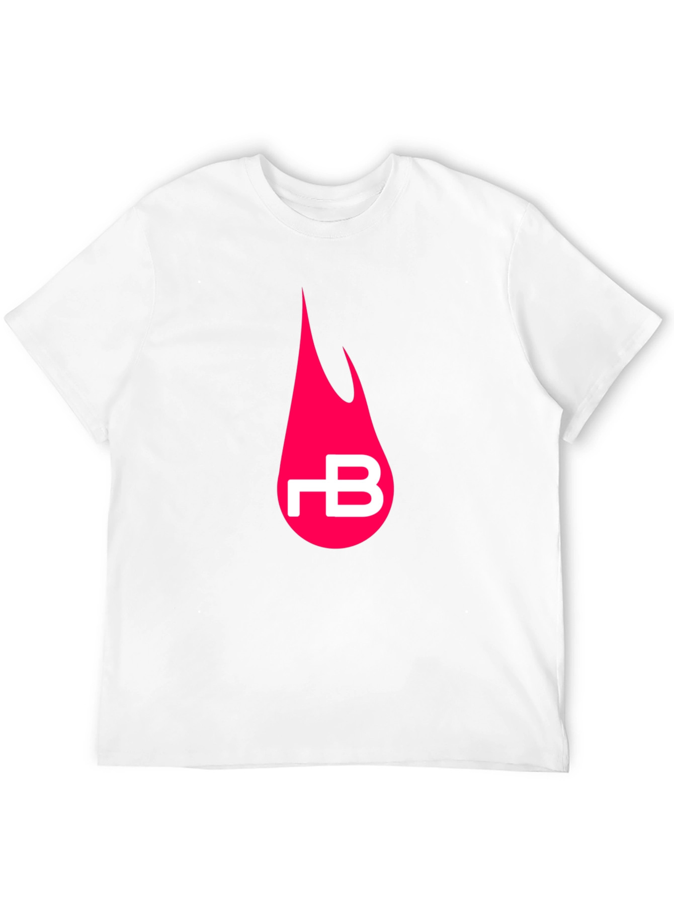 Black T-Shirt with Pink Flame Logo