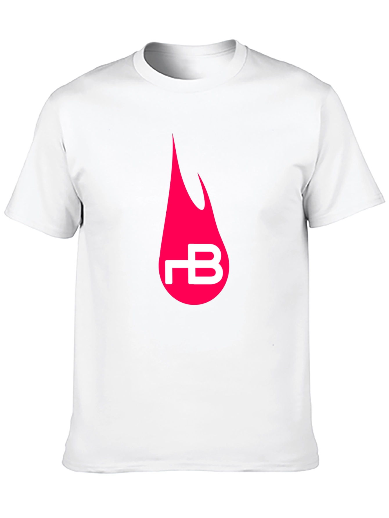 Black T-Shirt with Pink Flame Logo