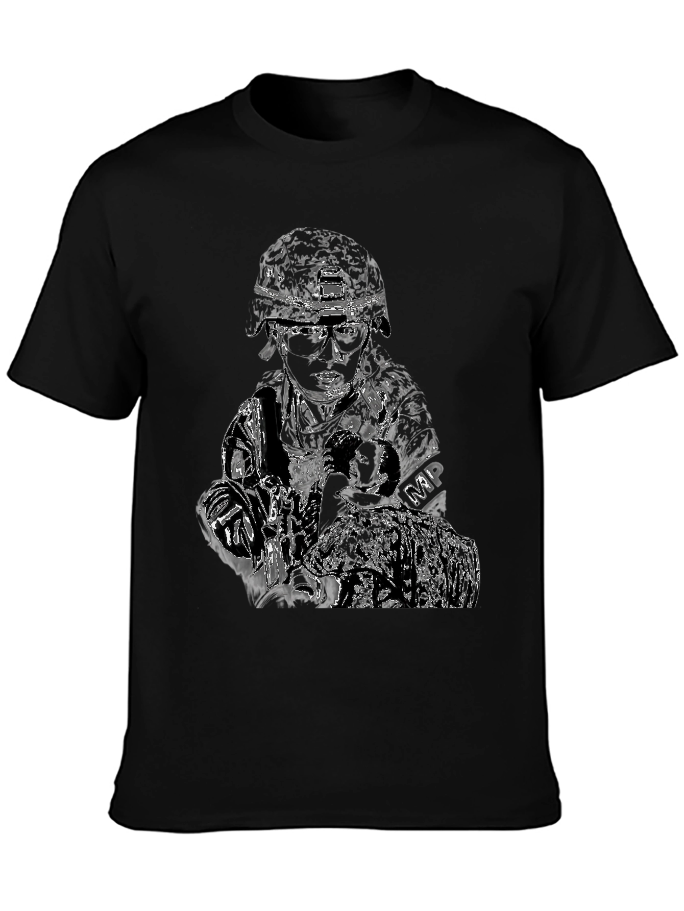Military Police Graphic T-Shirt - Black