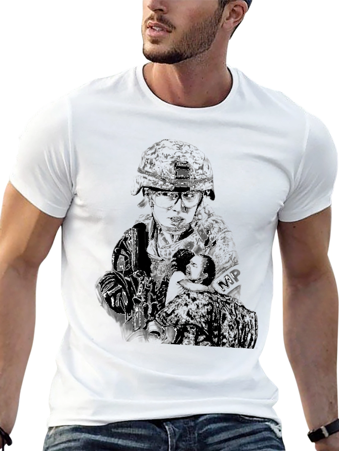 Military Police Graphic T-Shirt - Black