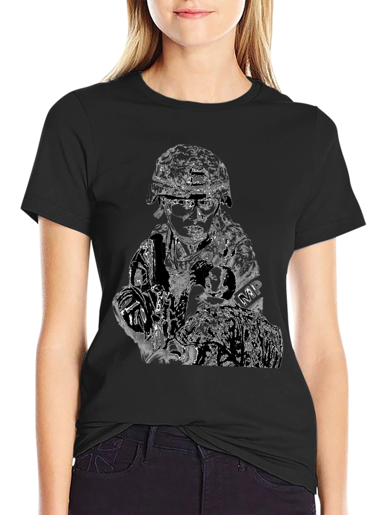 Military Police Graphic T-Shirt - Black