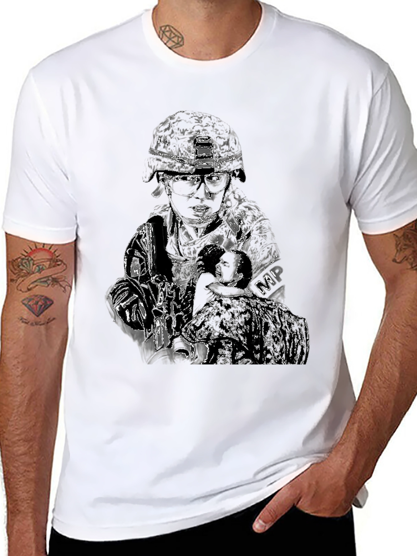 Military Police Graphic T-Shirt - Black