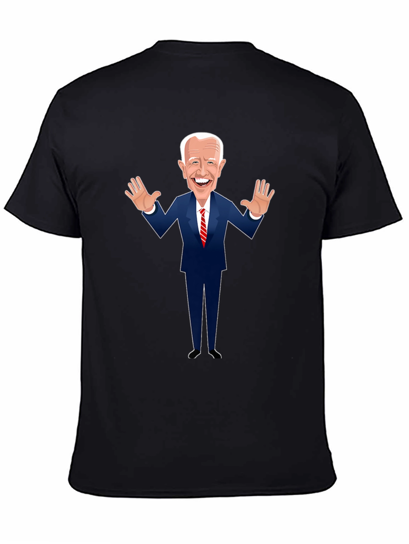 Biden Cartoon Graphic Tee - Black