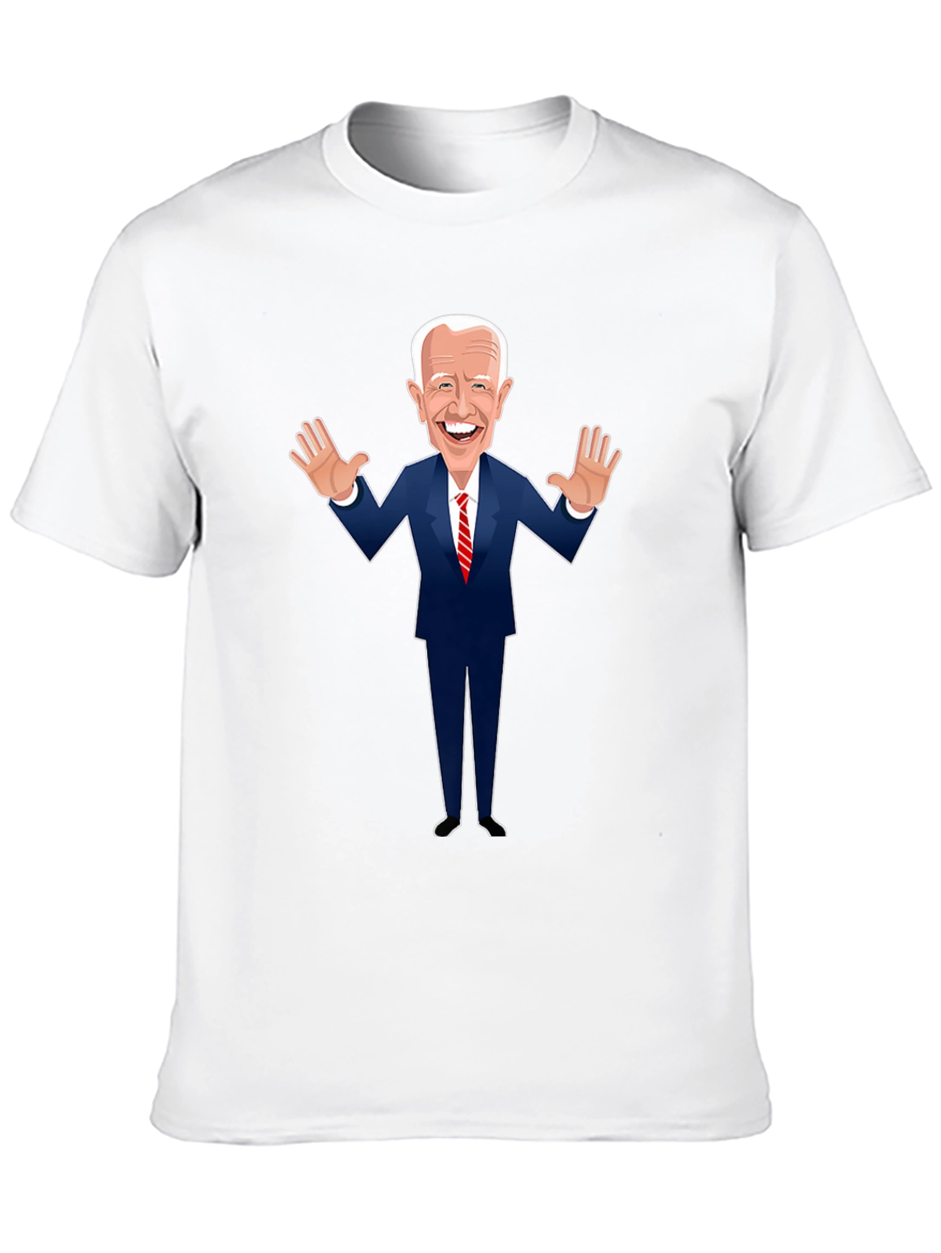 Biden Cartoon Graphic Tee - Black