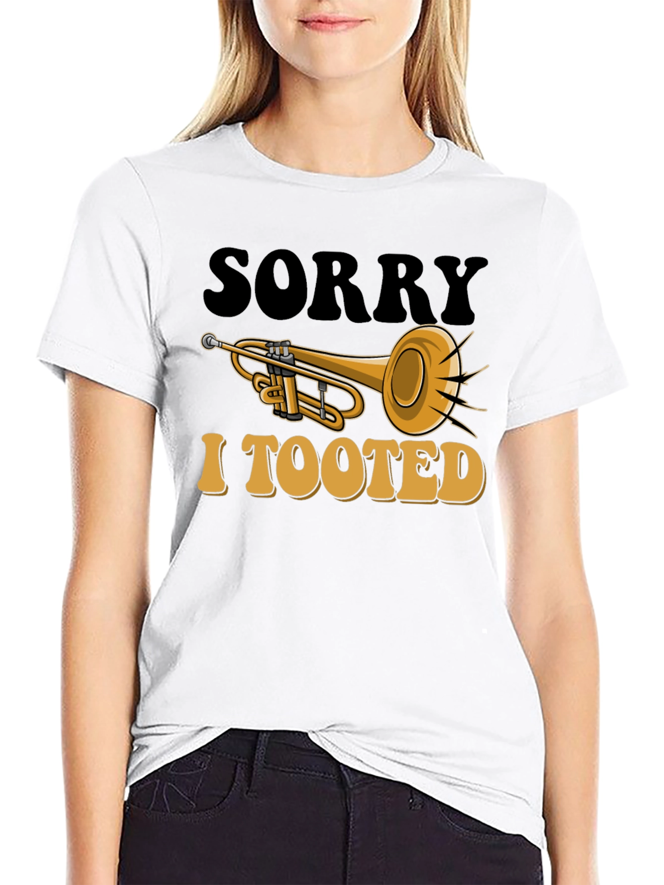 Sorry I Tooted T-Shirt - Trumpet Graphic Tee