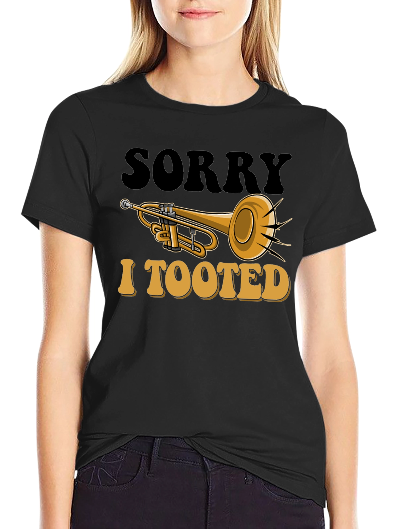 Sorry I Tooted T-Shirt - Trumpet Graphic Tee
