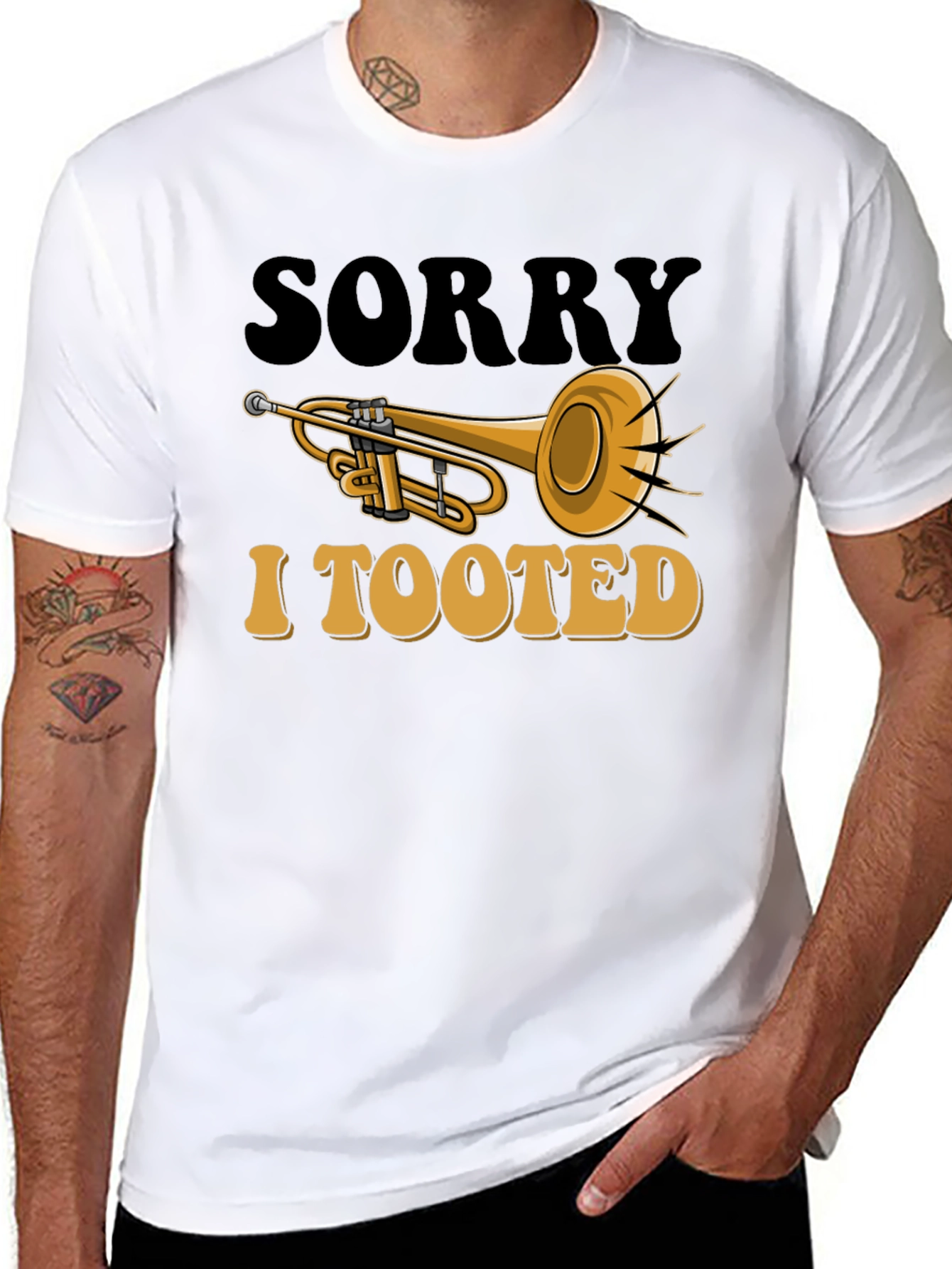 Sorry I Tooted T-Shirt - Trumpet Graphic Tee