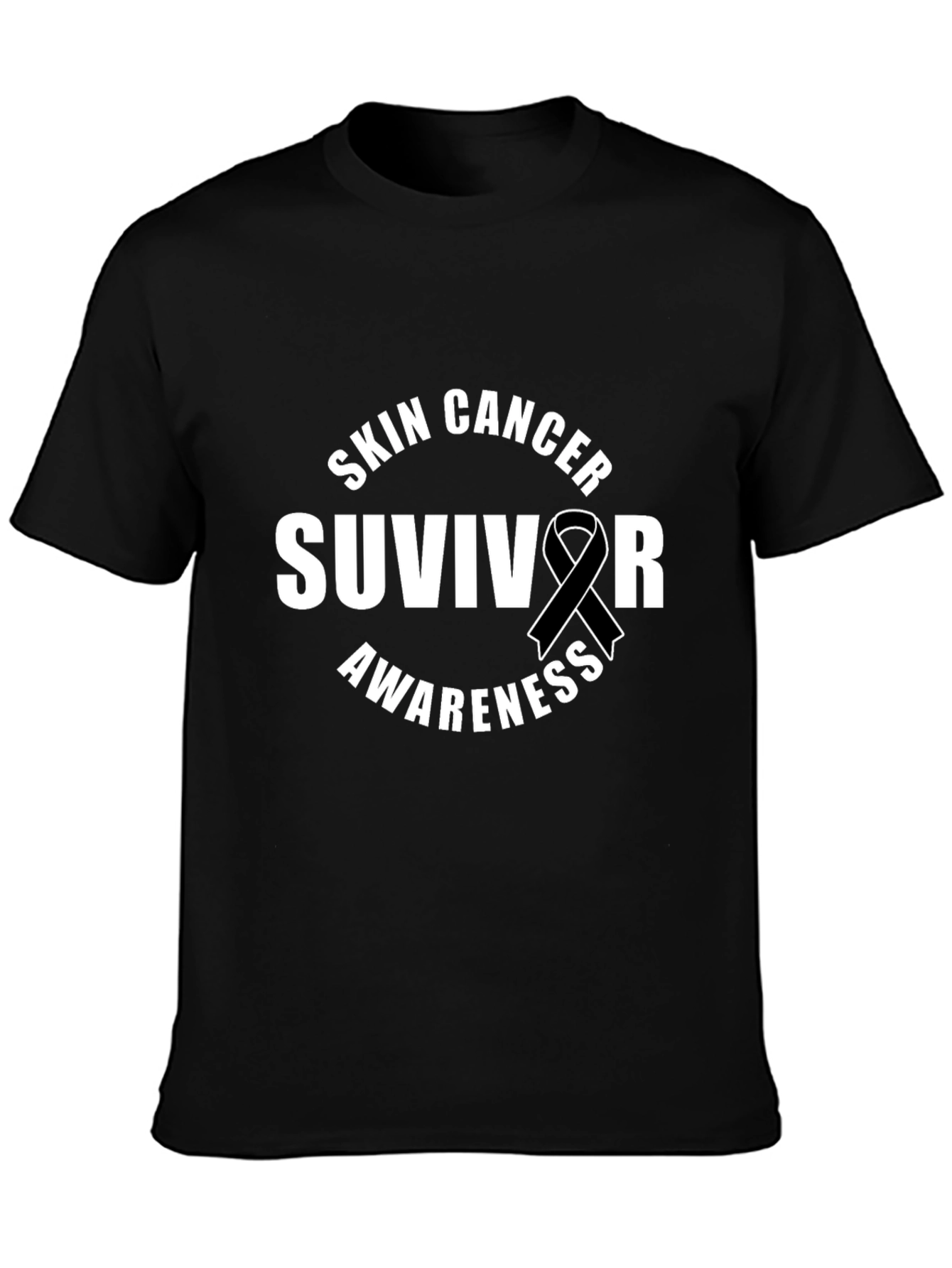 Skin Cancer Survivor Awareness Ribbon T-Shirt
