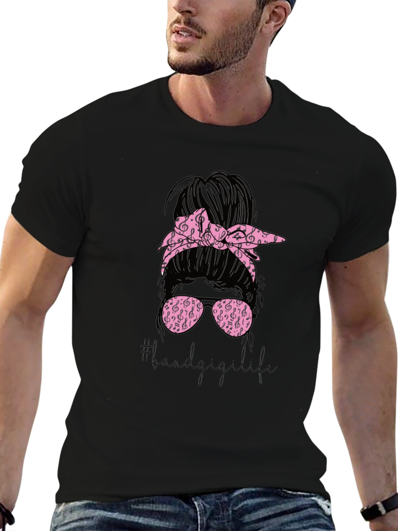 Band Gigi Life Messy Bun T-Shirt
