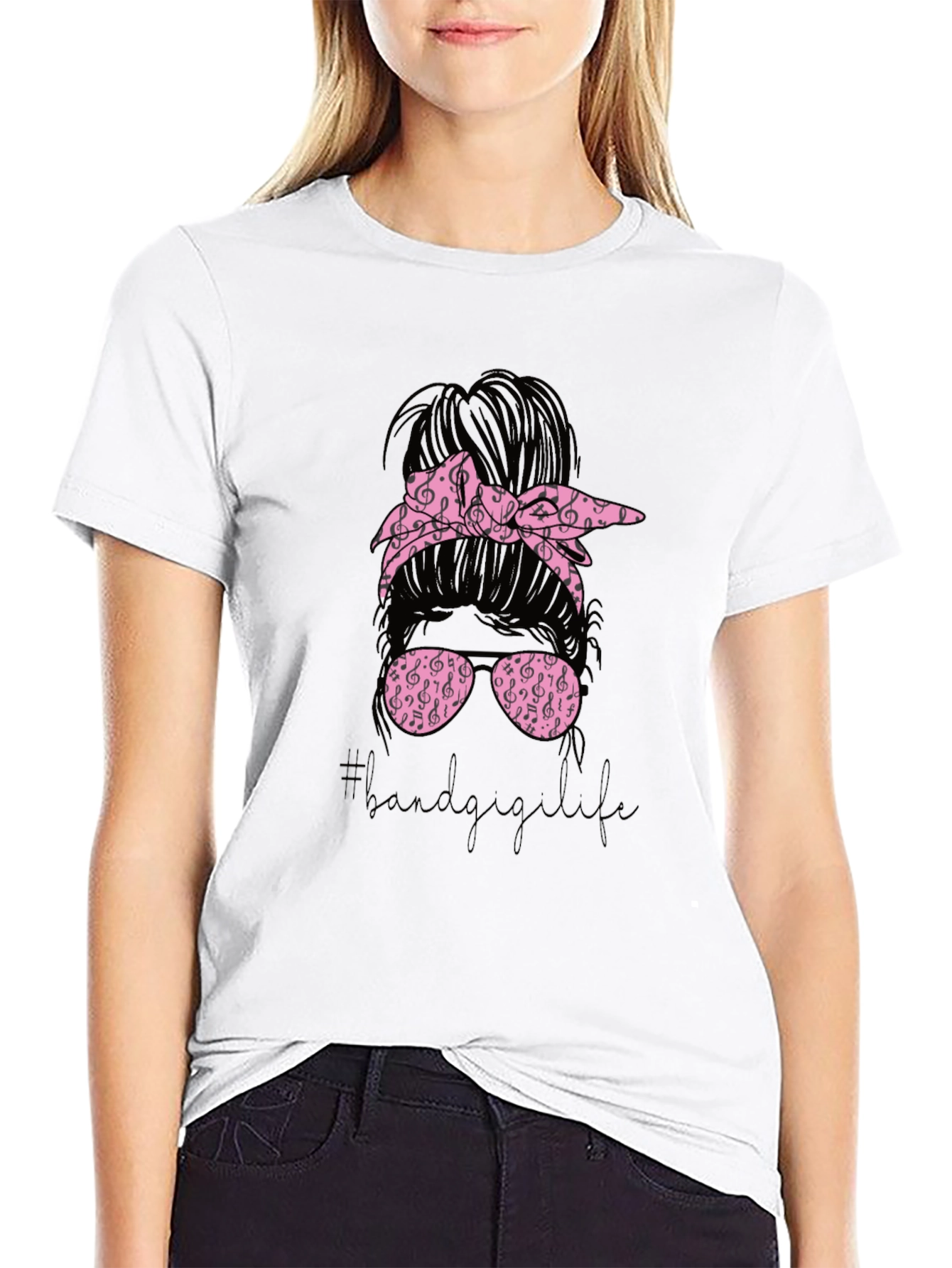 Band Gigi Life Messy Bun T-Shirt