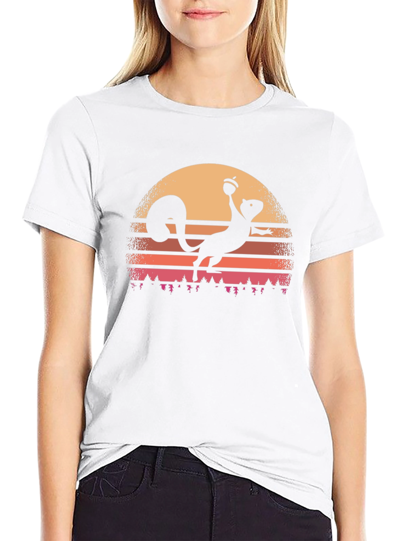 Retro Squirrel Sunset T-Shirt