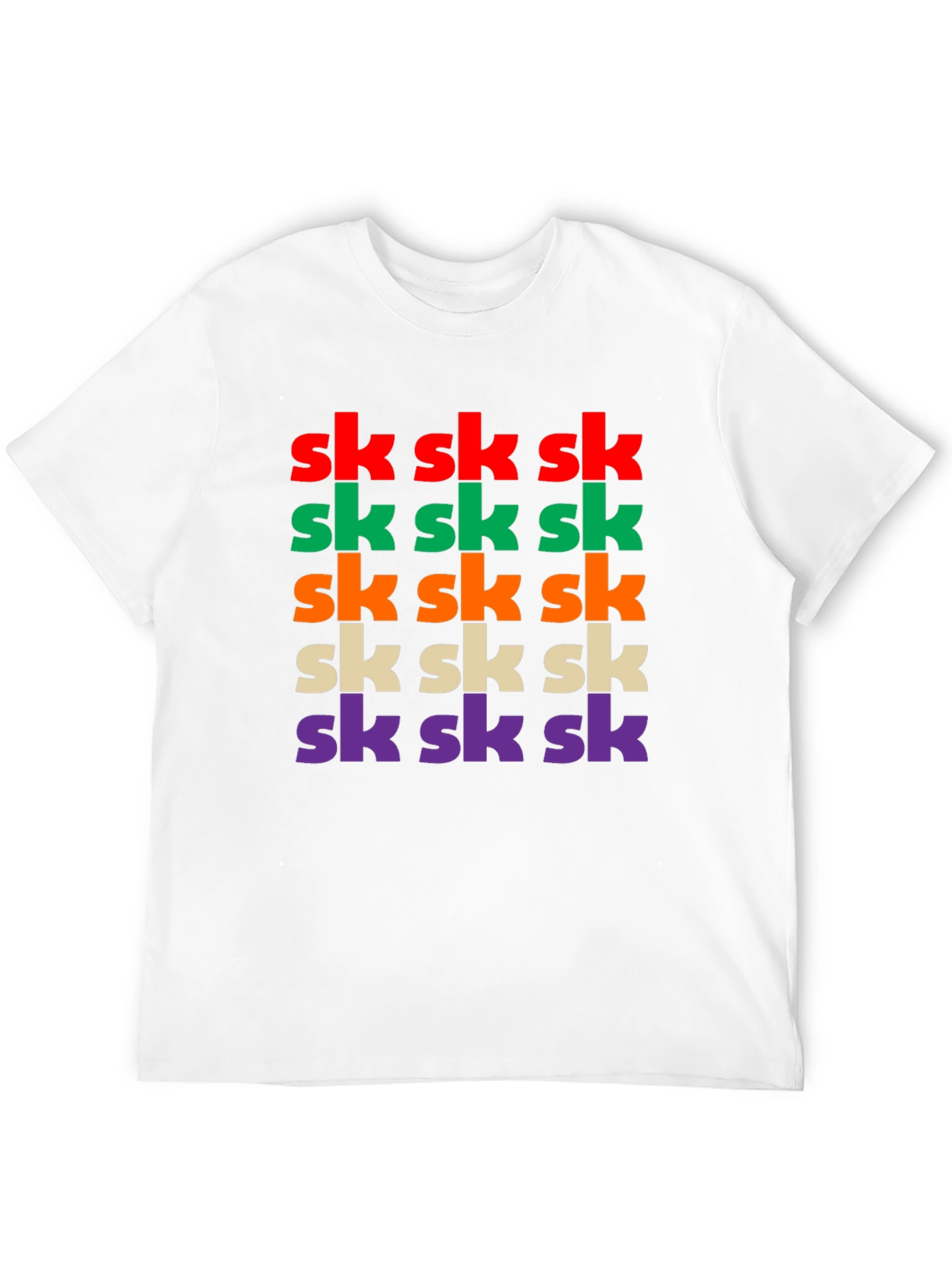 Vibrant SK Pattern Graphic T-Shirt