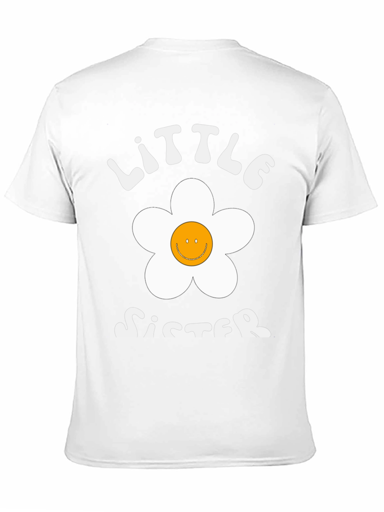 Little Sister Smiley Face Flower Graphic Tee