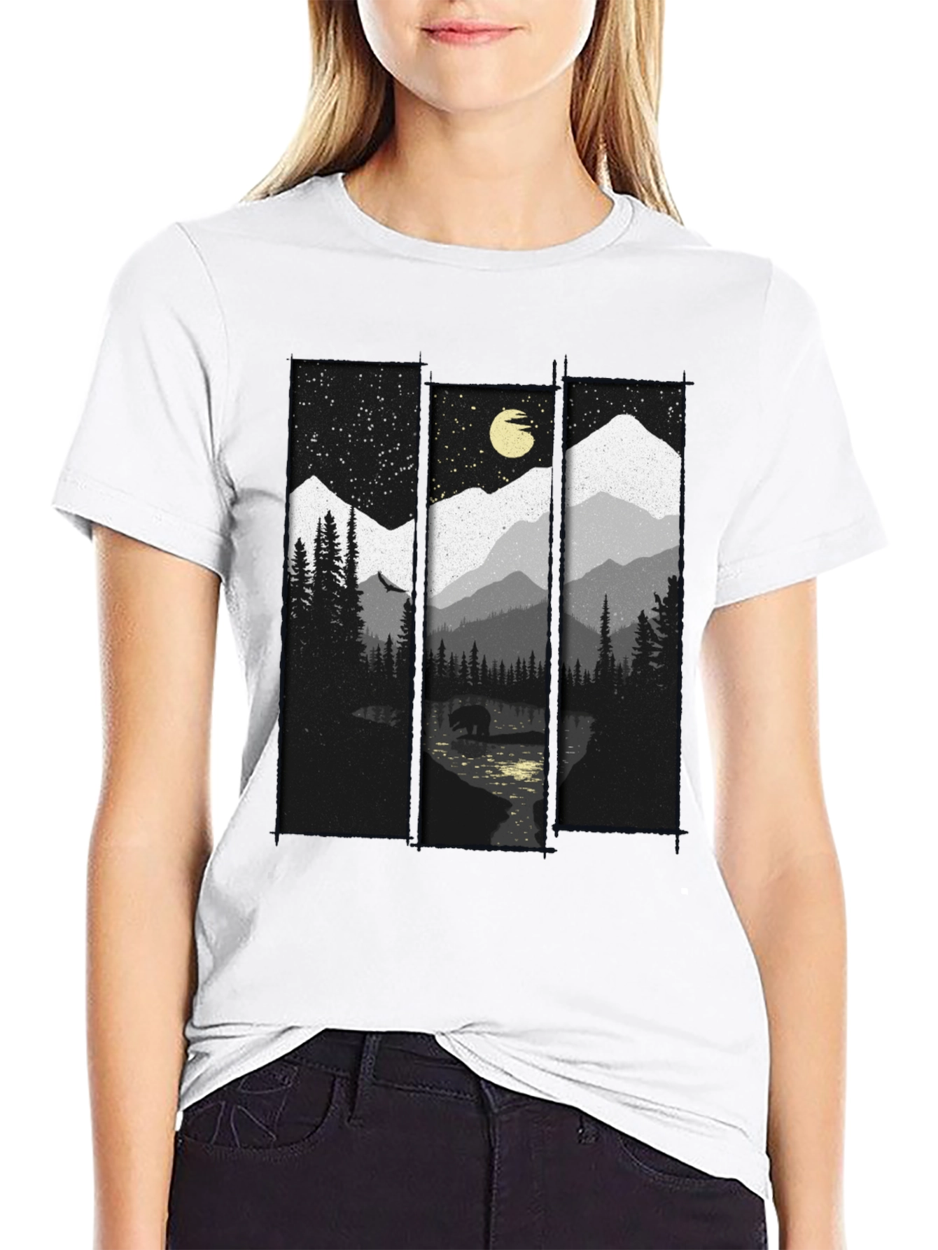 Mountain Bear T-Shirt: Nature Inspired Graphic Tee