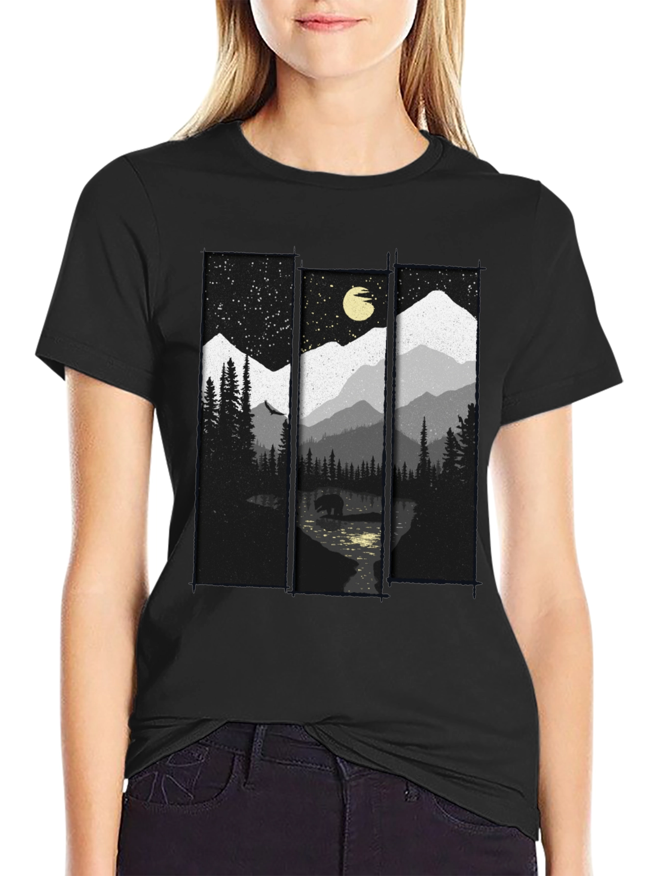 Mountain Bear T-Shirt: Nature Inspired Graphic Tee