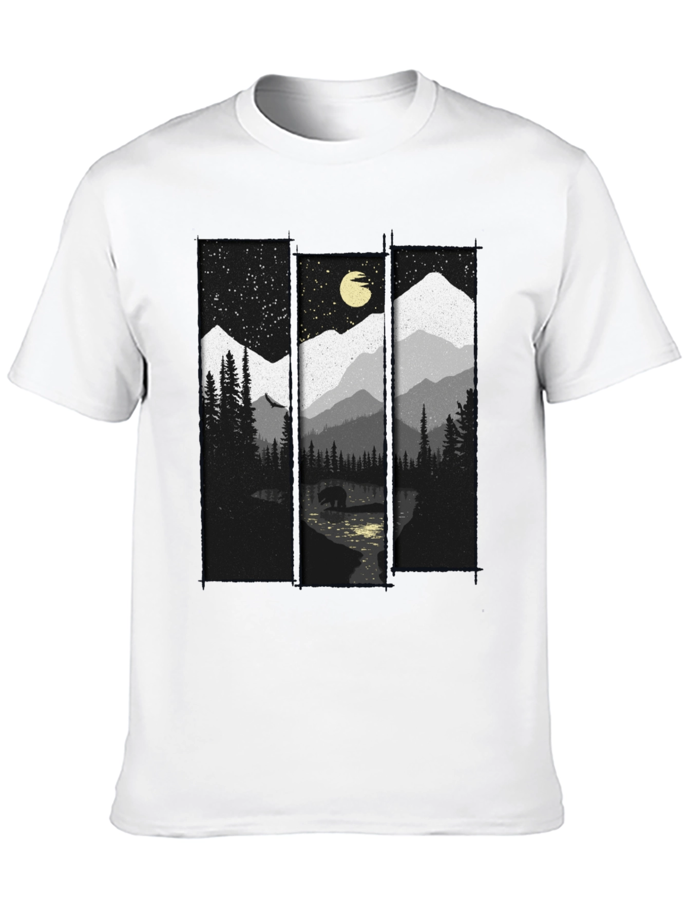 Mountain Bear T-Shirt: Nature Inspired Graphic Tee