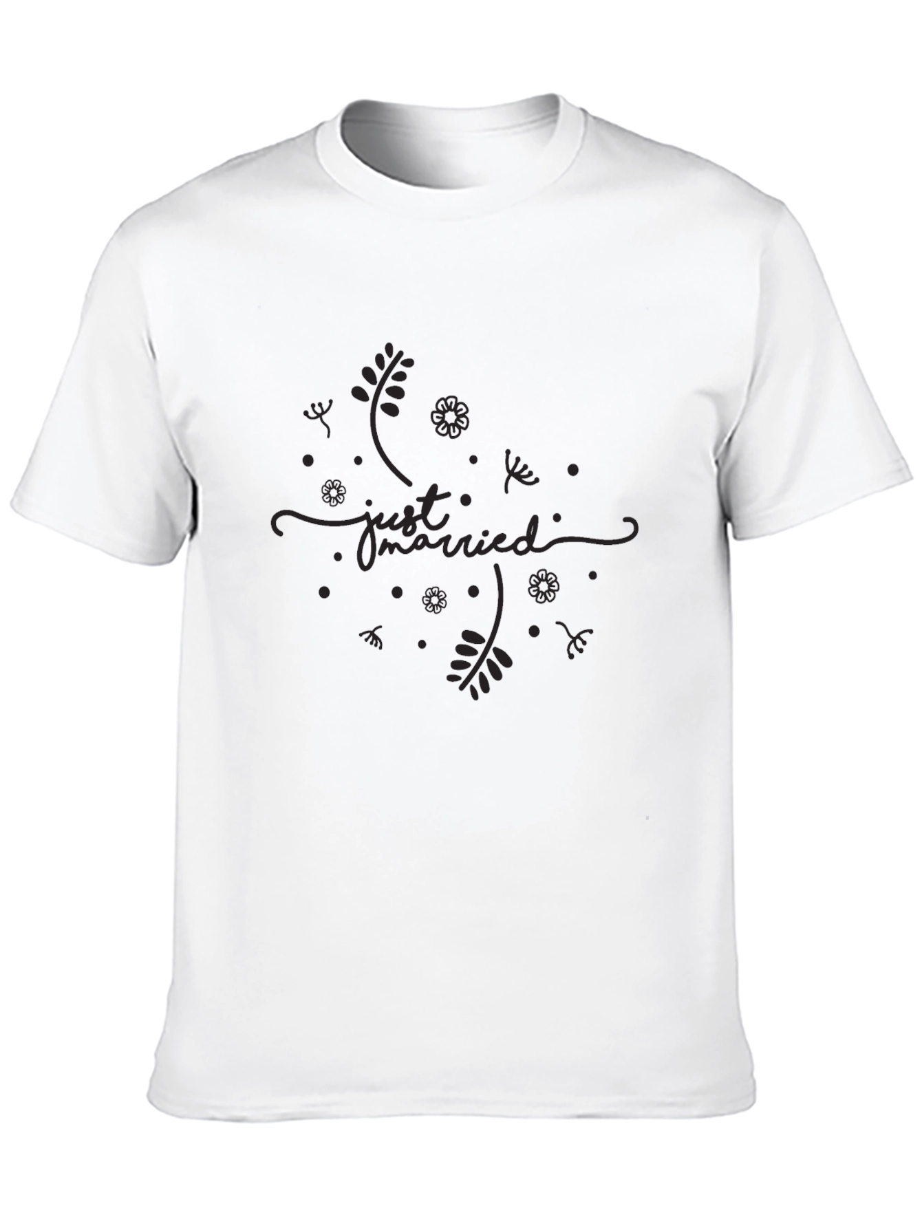 Just Married Graphic Tee - Black Casual Top